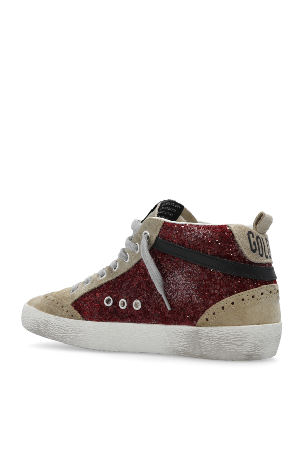 Golden Goose BURGUNDY ‘Mid Star Classic’ high-top sneakers 5