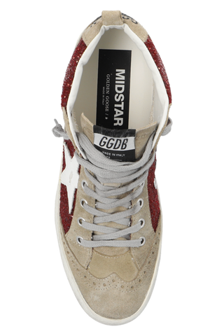 Golden Goose BURGUNDY ‘Mid Star Classic’ high-top sneakers 6