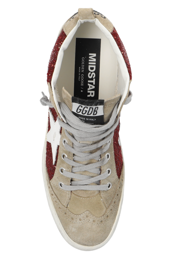 Golden Goose BURGUNDY ‘Mid Star Classic’ high-top sneakers 6