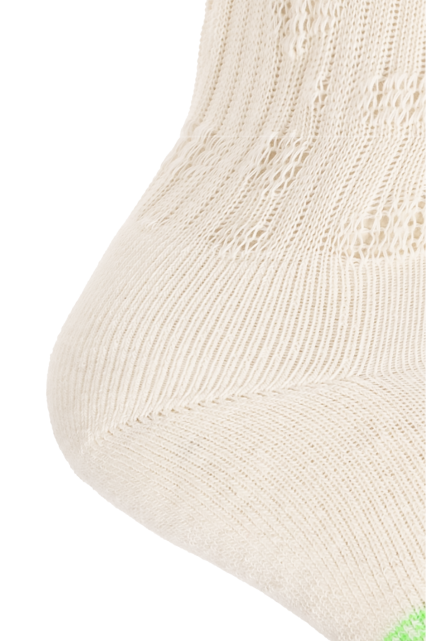 Golden Goose cream Socks with logo 3