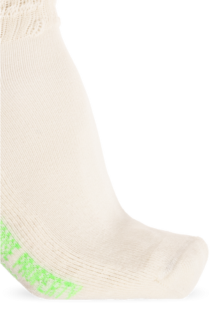 Golden Goose cream Socks with logo 4