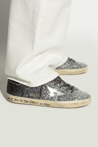 Golden Goose SILVER Sports shoes `Super-Star Classic With List` 2