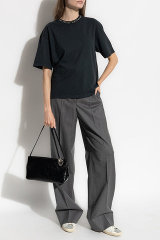Golden Goose NAVY BLUE T-shirt with applications 2