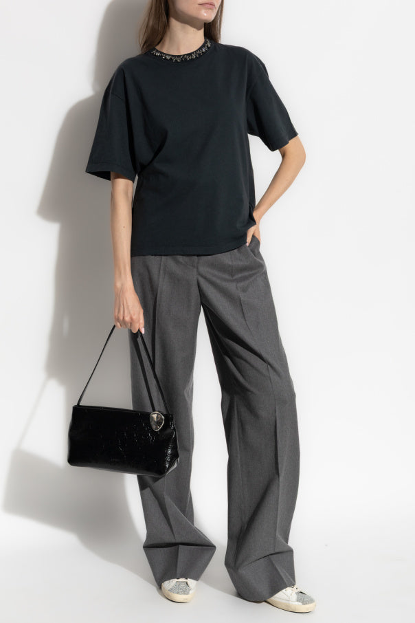Golden Goose NAVY BLUE T-shirt with applications 2