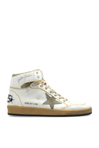 Golden Goose WHITE ‘Sky Star’ ankle-high sports shoes 1