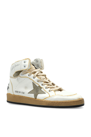 Golden Goose WHITE ‘Sky Star’ ankle-high sports shoes 4
