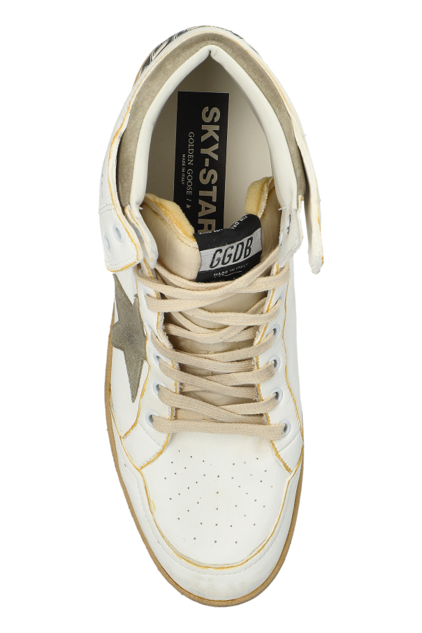 Golden Goose WHITE ‘Sky Star’ ankle-high sports shoes 6