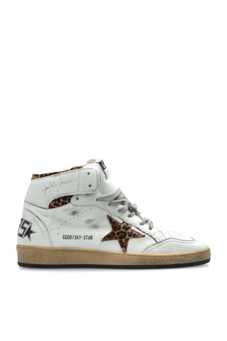 Golden Goose WHITE ‘Sky Star’ sports shoes above the ankle 1