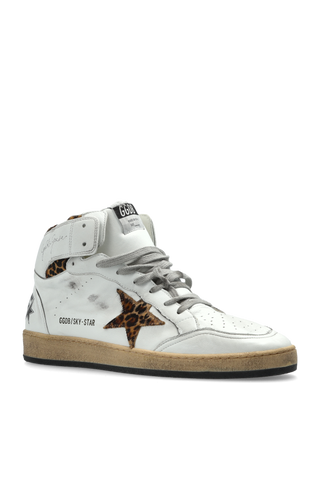Golden Goose WHITE ‘Sky Star’ sports shoes above the ankle 4