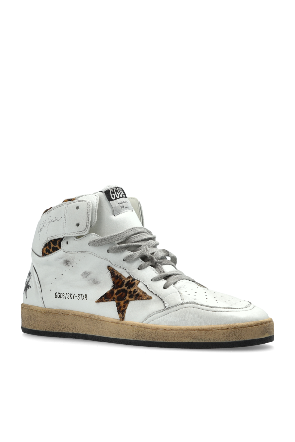 Golden Goose WHITE ‘Sky Star’ sports shoes above the ankle 4