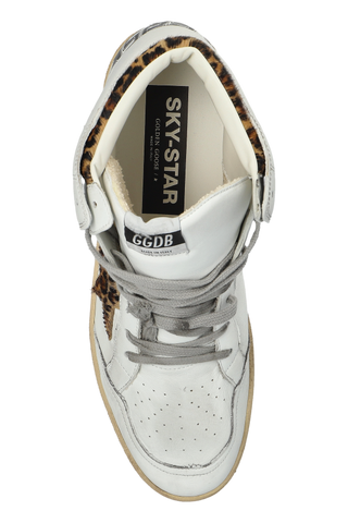 Golden Goose WHITE ‘Sky Star’ sports shoes above the ankle 6