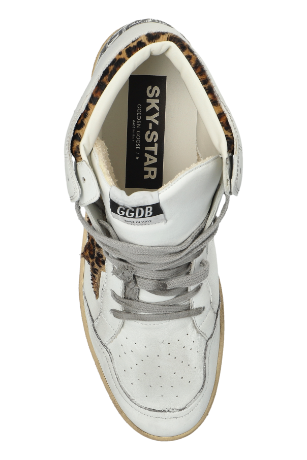 Golden Goose WHITE ‘Sky Star’ sports shoes above the ankle 6