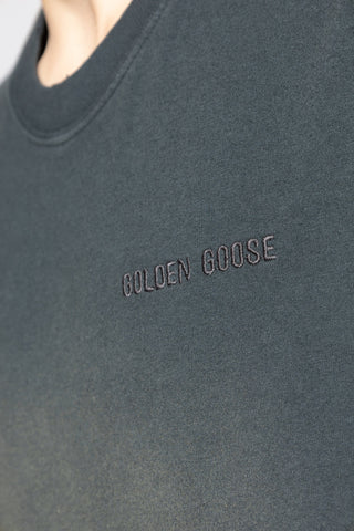 Golden Goose GREY T-shirt with vintage effect 5