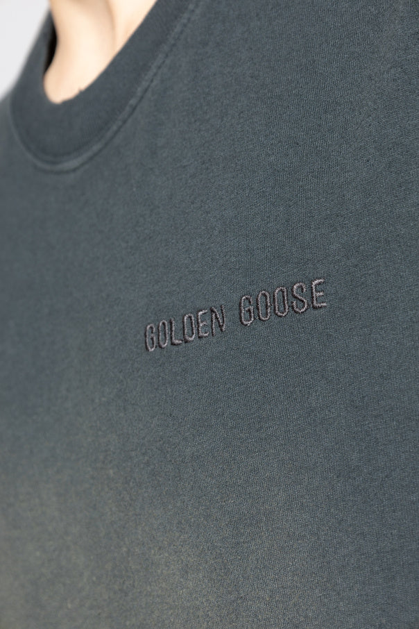 Golden Goose GREY T-shirt with vintage effect 5
