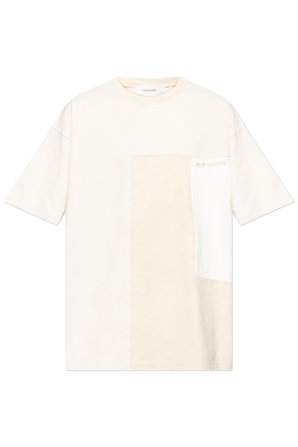 Golden Goose cream T-shirt with a vintage effect 1