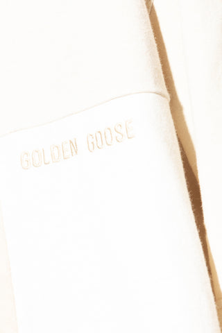 Golden Goose cream T-shirt with a vintage effect 5