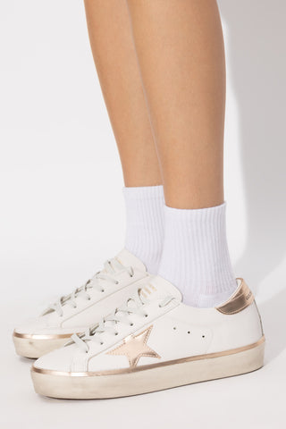 Golden Goose WHITE Hi Star Classic With List sneakers 2