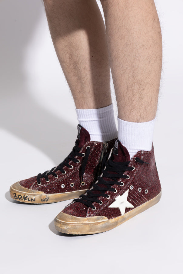 Golden Goose BURGUNDY "Francy Penstar Classic" sports shoes 2