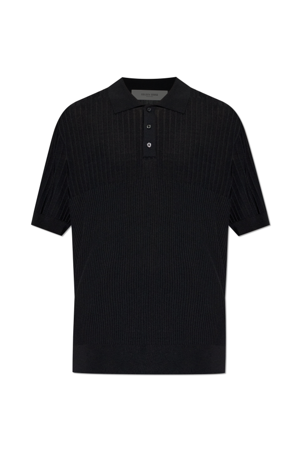 Golden Goose BLACK Striped polo 1