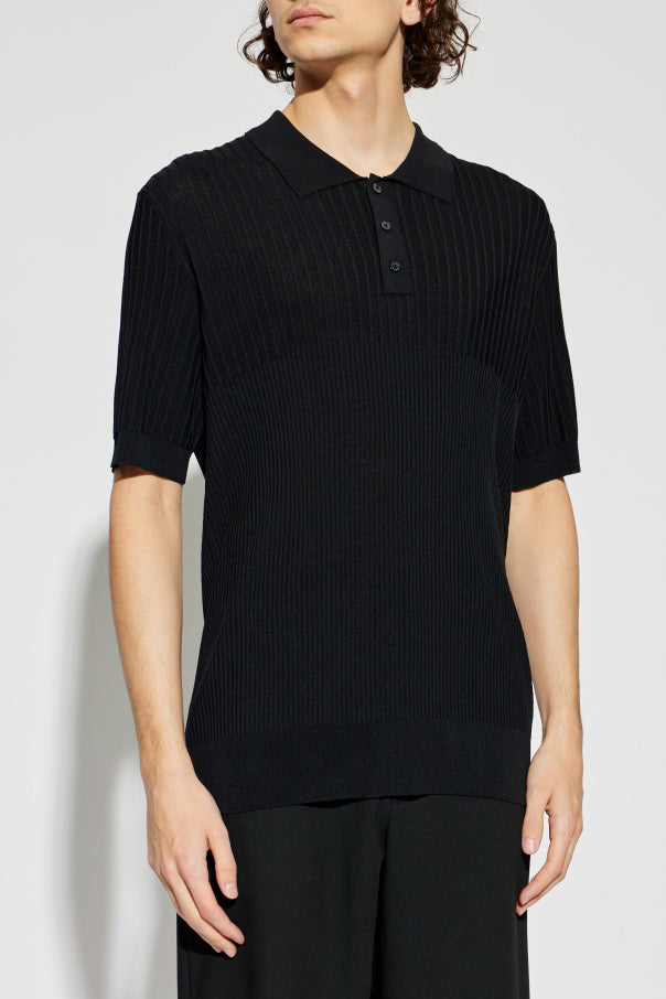 Golden Goose BLACK Striped polo 3