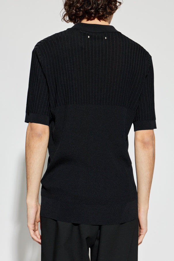 Golden Goose BLACK Striped polo 4