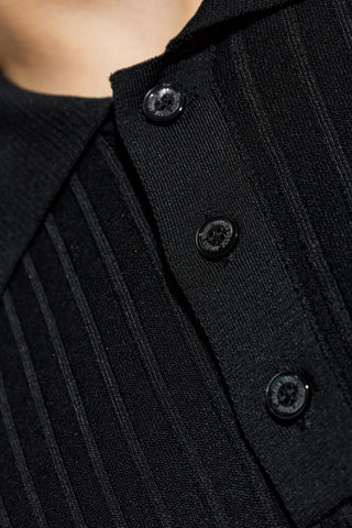Golden Goose BLACK Striped polo 5