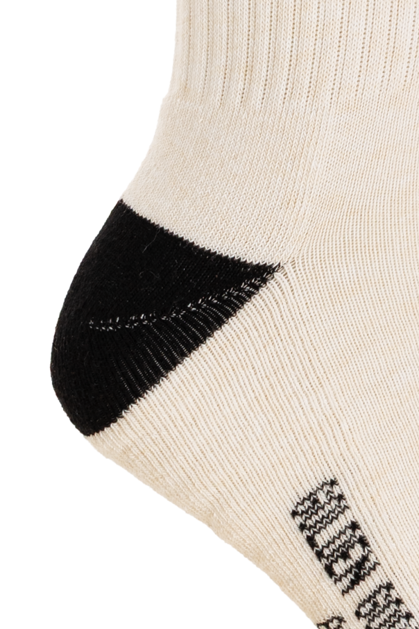 Golden Goose beige Cotton socks with logo 3