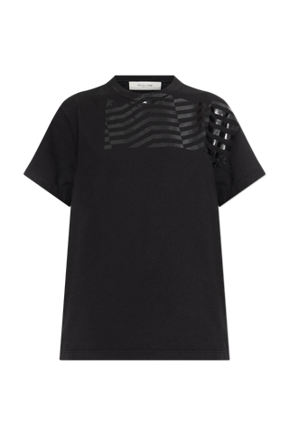 Golden Goose BLACK Cotton T-shirt with print 1