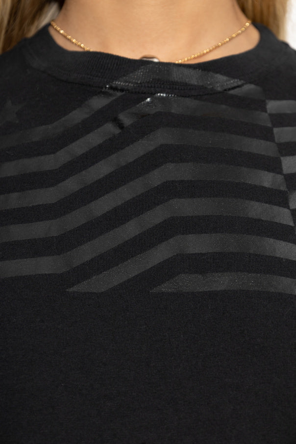Golden Goose BLACK Cotton T-shirt with print 5
