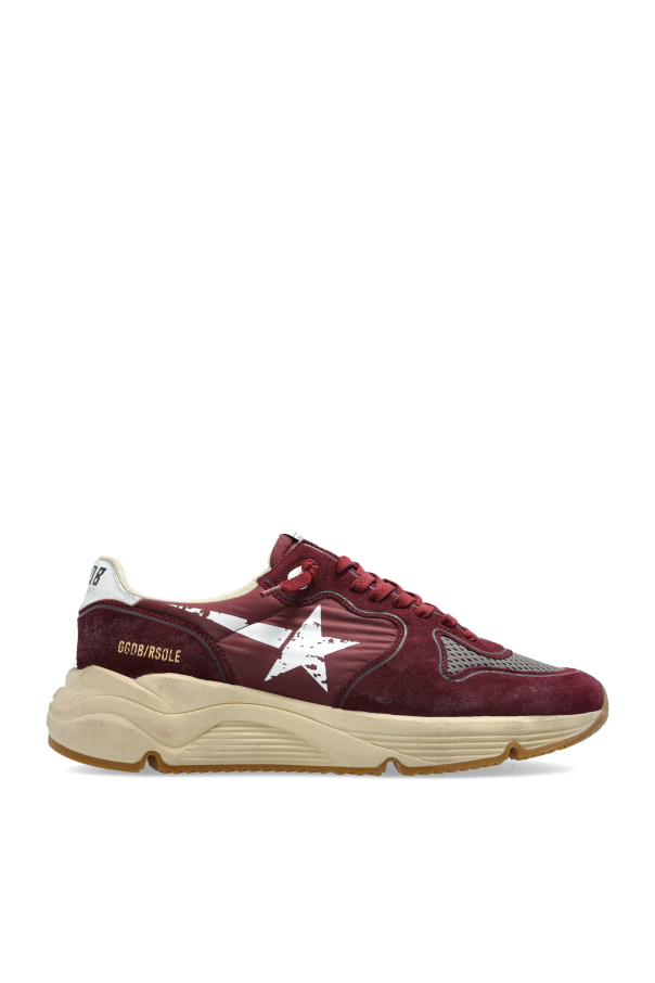 Golden Goose BURGUNDY ‘Running Sole with printed star’ sports shoes 1
