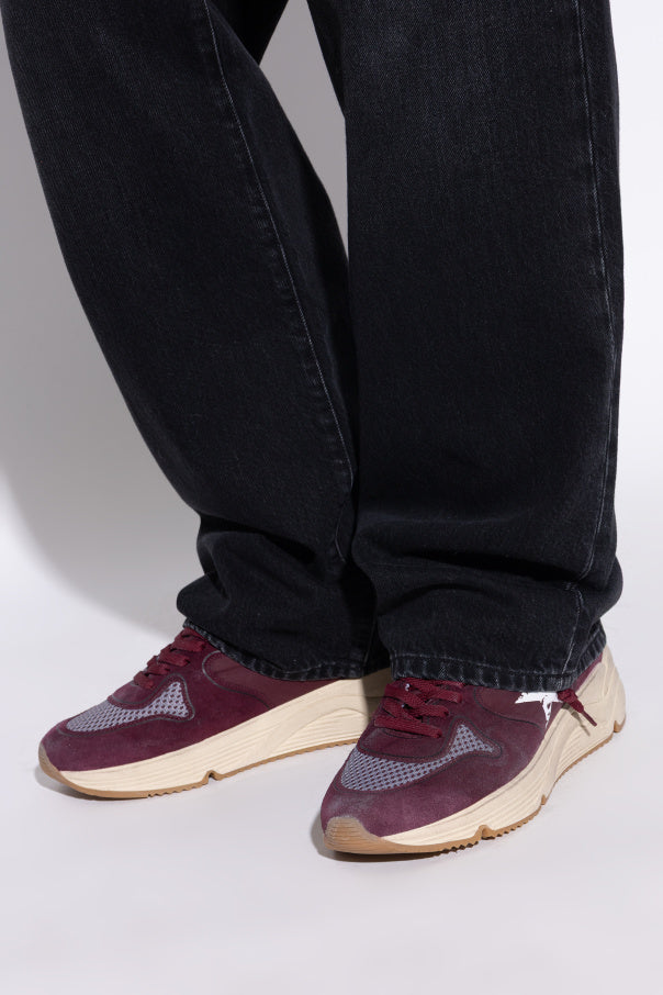 Golden Goose BURGUNDY ‘Running Sole with printed star’ sports shoes 2