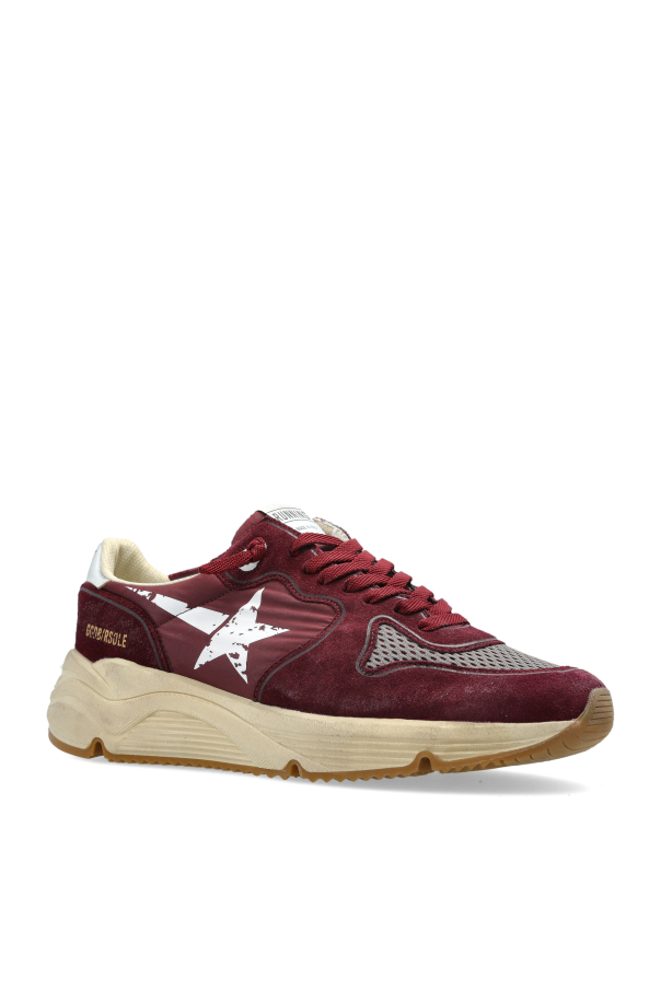 Golden Goose BURGUNDY ‘Running Sole with printed star’ sports shoes 4