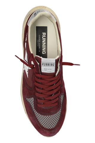 Golden Goose BURGUNDY ‘Running Sole with printed star’ sports shoes 6