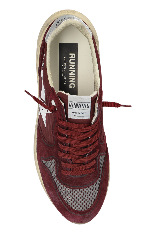 Golden Goose BURGUNDY ‘Running Sole with printed star’ sports shoes 6
