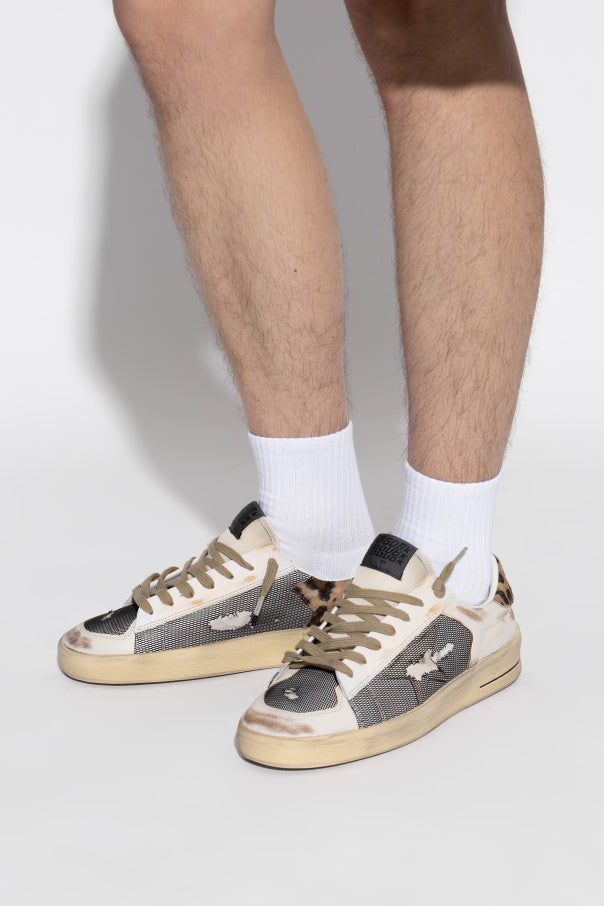 Golden Goose cream ‘Stardan under net star’ sports shoes 2
