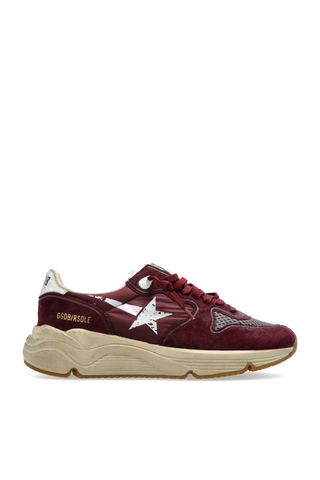 Golden Goose BURGUNDY "Running Sole with printed star" sports shoes 1