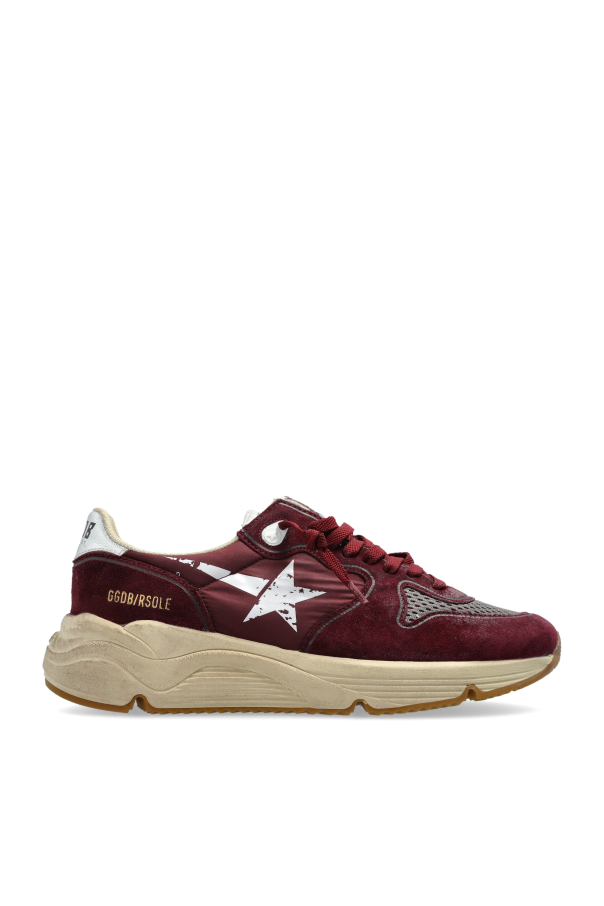 Golden Goose BURGUNDY "Running Sole with printed star" sports shoes 1