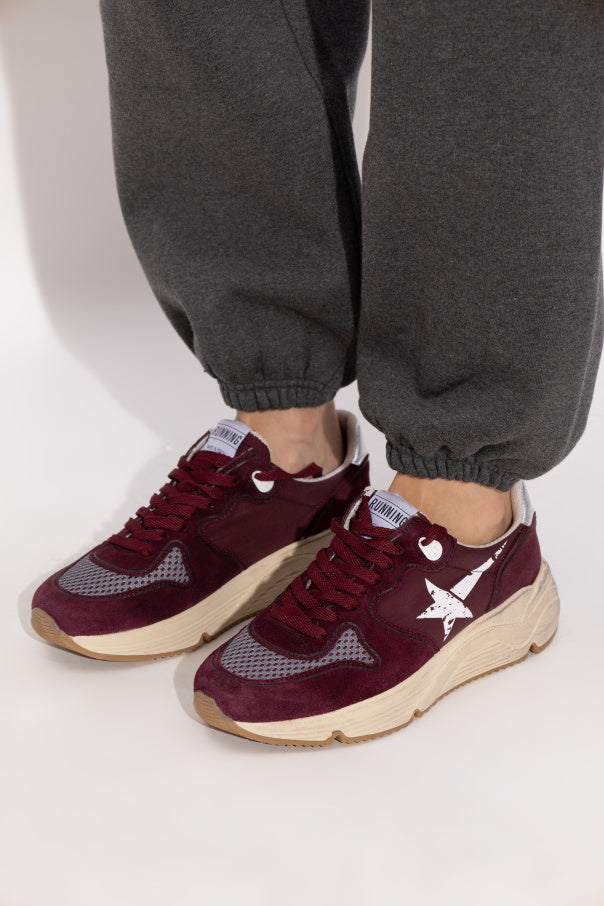 Golden Goose BURGUNDY "Running Sole with printed star" sports shoes 2