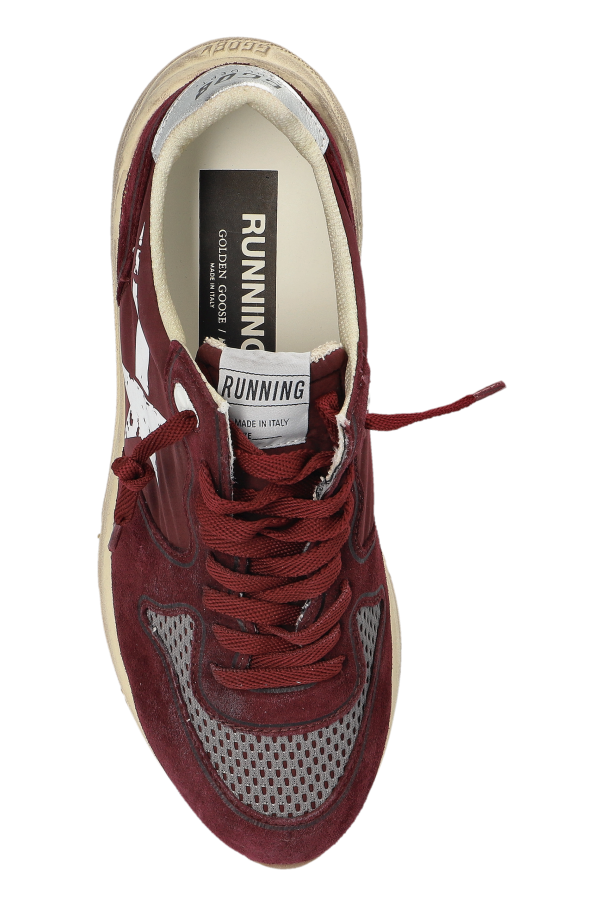 Golden Goose BURGUNDY "Running Sole with printed star" sports shoes 6