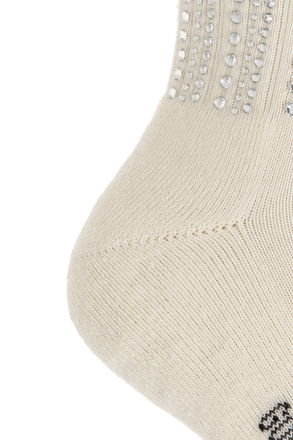 Golden Goose cream Socks with shimmering embellishments 3