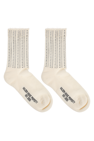 Golden Goose cream Socks with shimmering embellishments 4