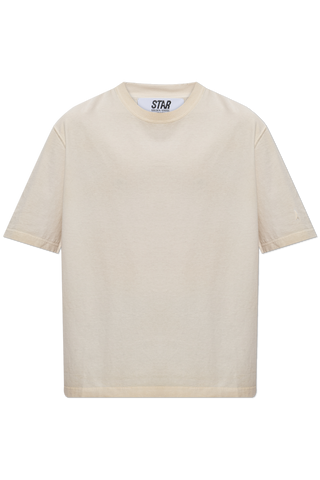 Golden Goose cream T-shirt with logo 1