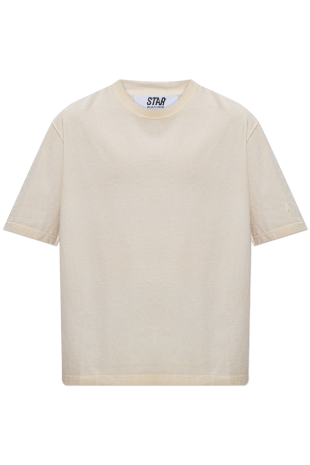 Golden Goose cream T-shirt with logo 1