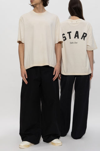 Golden Goose cream T-shirt with logo 3