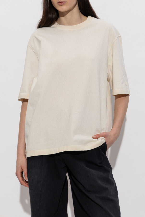 Golden Goose cream T-shirt with logo 4