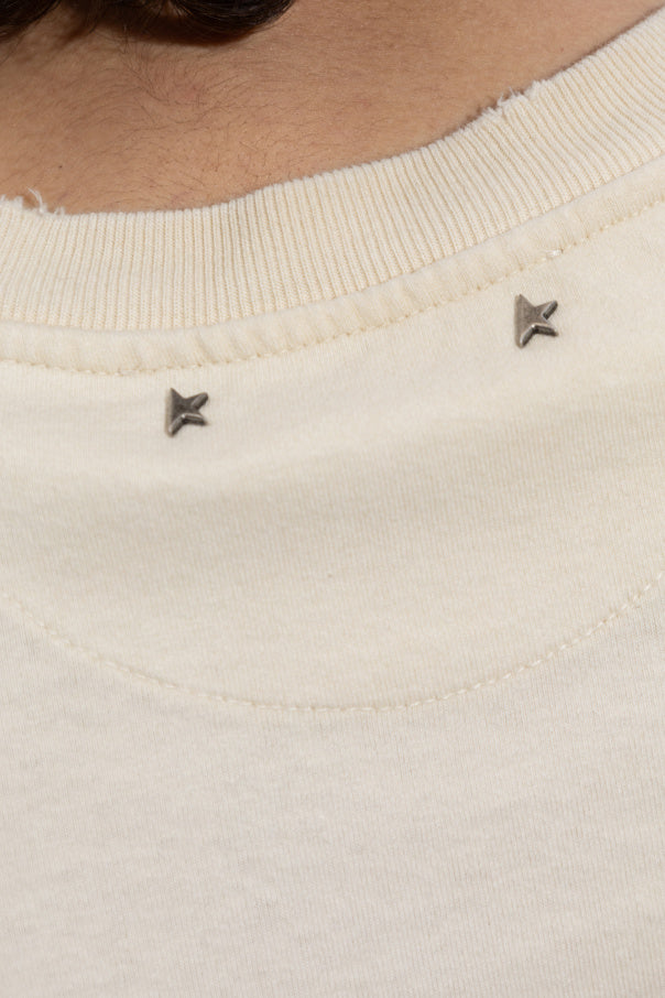 Golden Goose cream T-shirt with logo 8