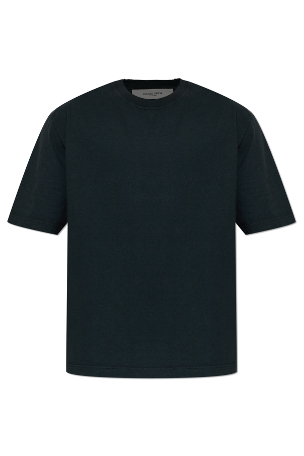 Golden Goose BLACK T-shirt with logo 1