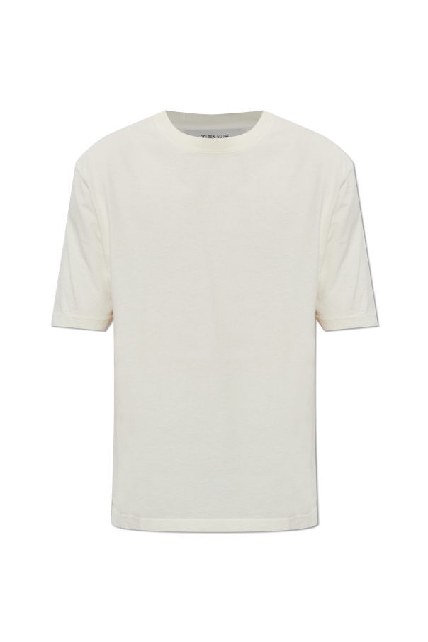 Golden Goose cream T-shirt with logo 1