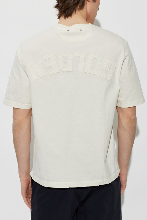 Golden Goose cream T-shirt with logo 4