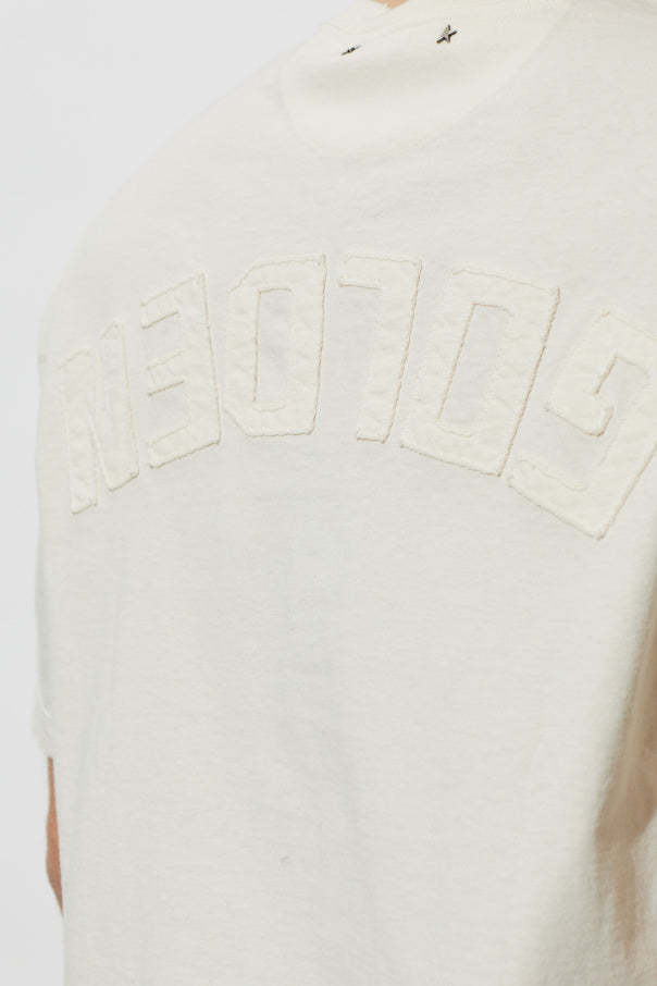 Golden Goose cream T-shirt with logo 5
